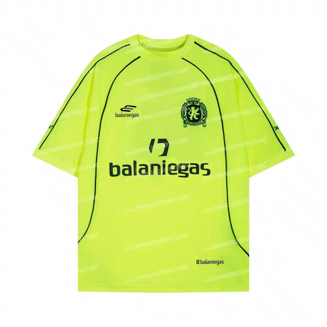 Letnia męska koszulka piłkarska z krótkim rękawem Balaniegas B Home, luźna koszulka męska/damska, koszulka damska, koszulka dziecięca