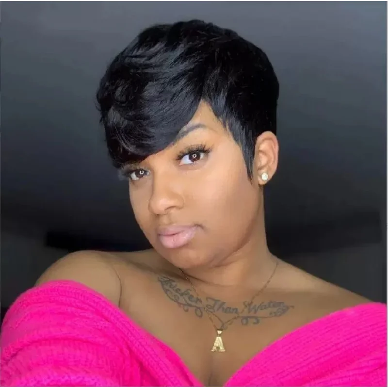 

women's synthetic wigs, African European and American short hair