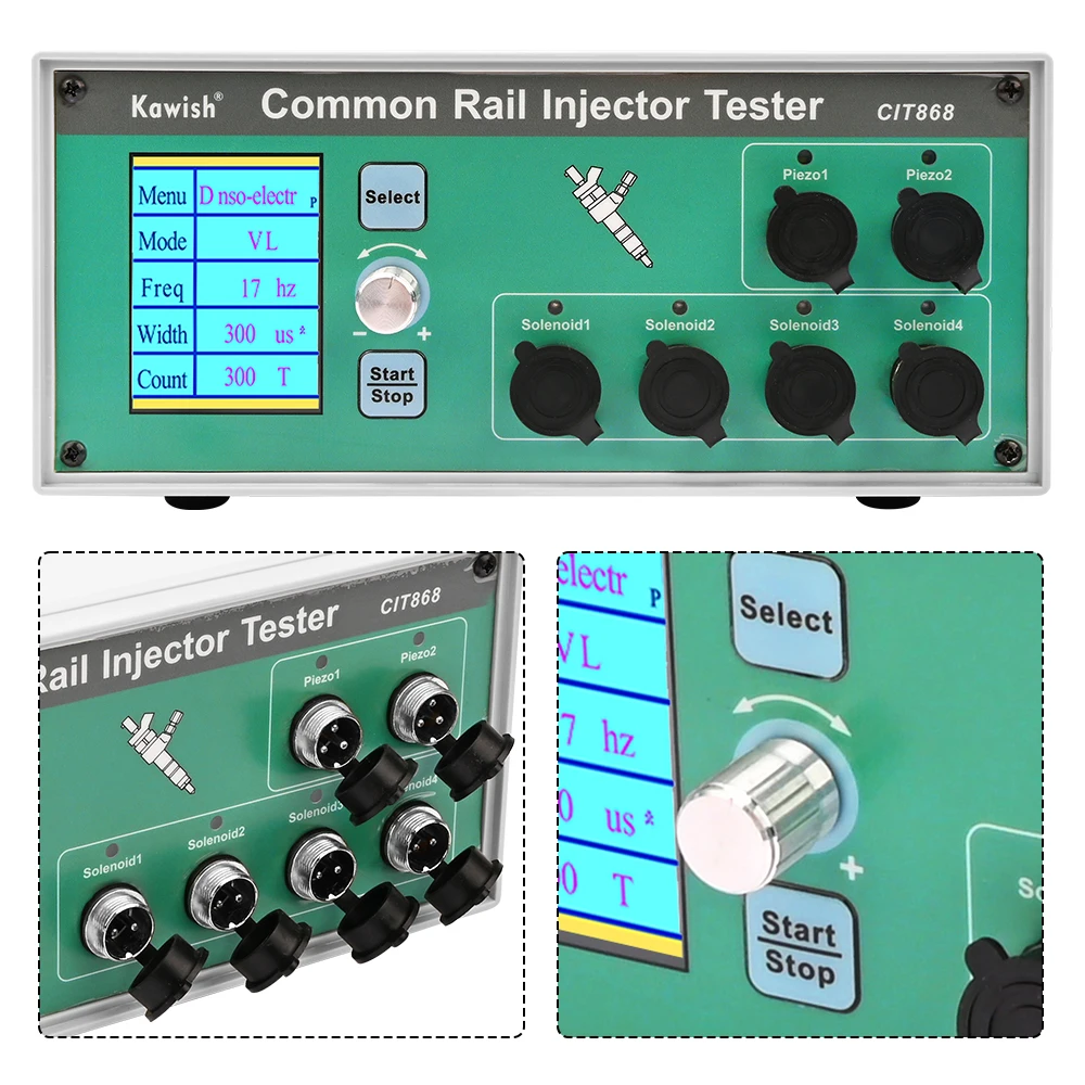 Upgrade CIT800 CIT868 4 Channels Diesel Common Rail Injector Tester  2PCS Piezo Injector Tester Injector Driver Injector Clean