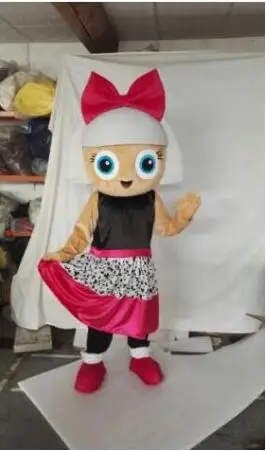 Mascote extravagante dos desenhos animados fantasia do luxuoso para o adulto, boneca Halloween, menina do Natal, vestido extravagante, novo