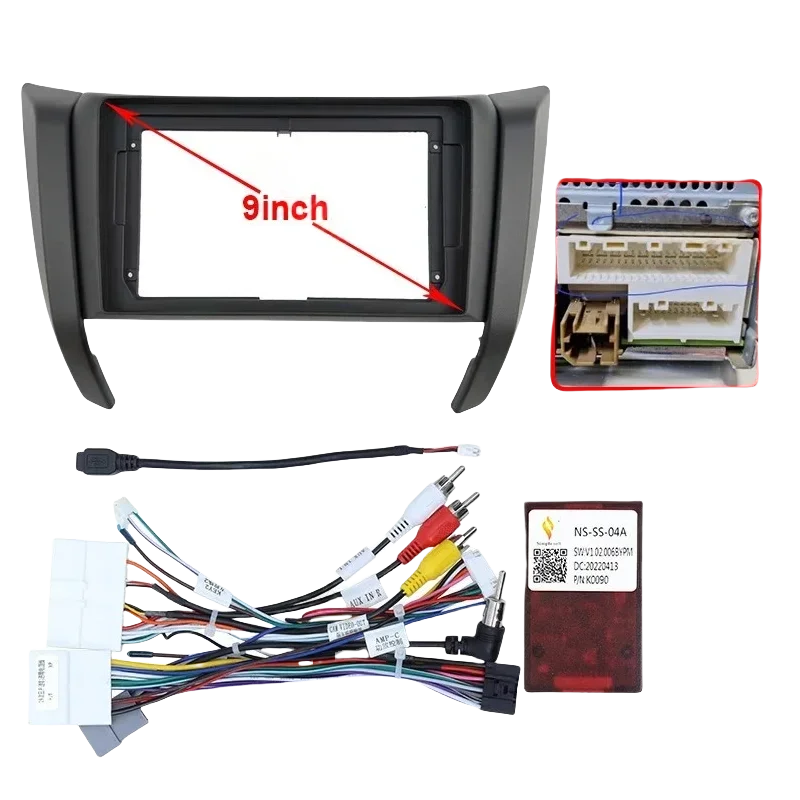 

Для NISSAN 2017 NAVARA NP300 FRONTIER 9 дюймов радио Android CD жгут проводов экраны аксессуары навигация приборная панель кабельная рамка canbus