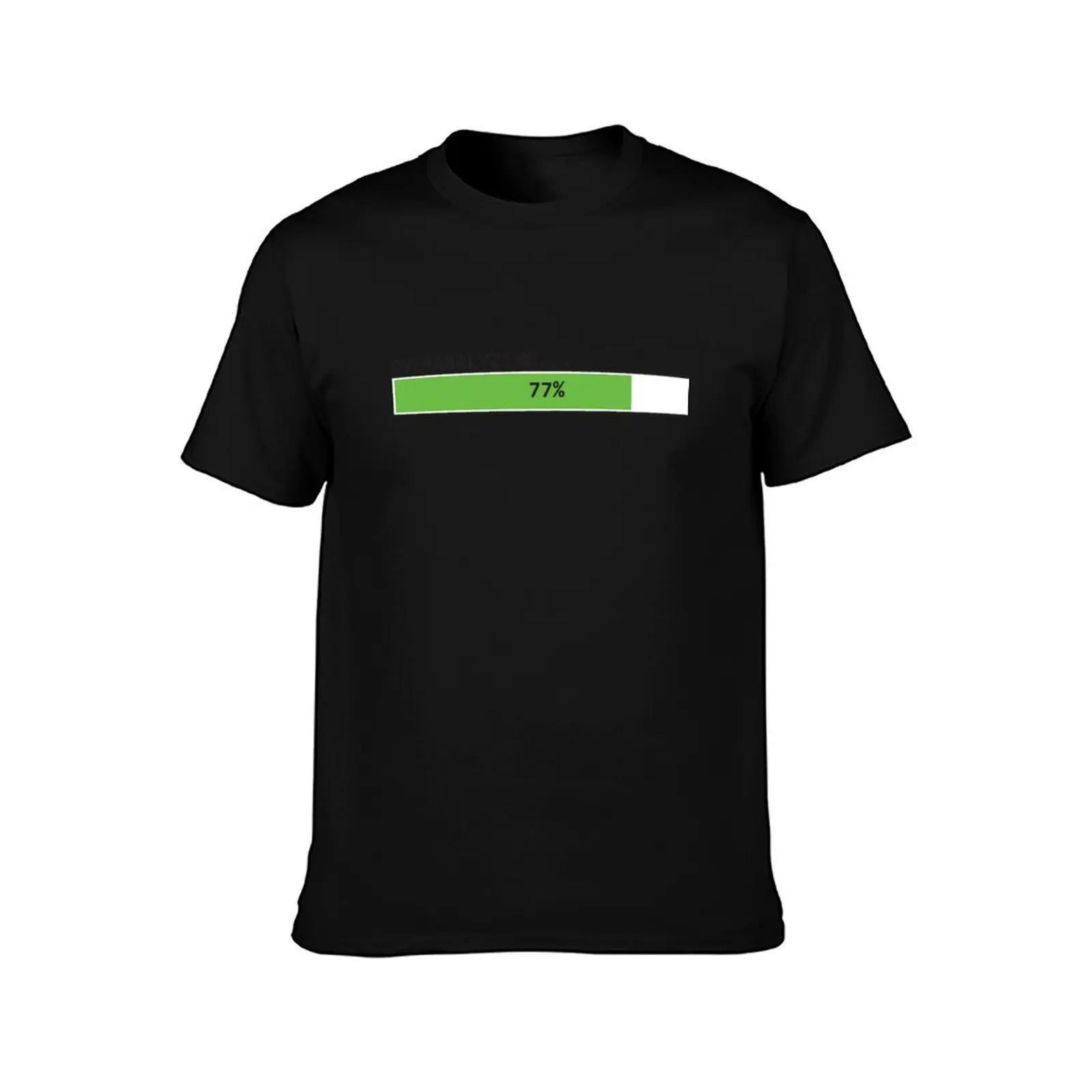 Overanalyzing in Progress T-Shirt, Summer Casual Cotton Tee, Oversized Streetwear Tops, Vintage Graphic Print, Unisex Men Women