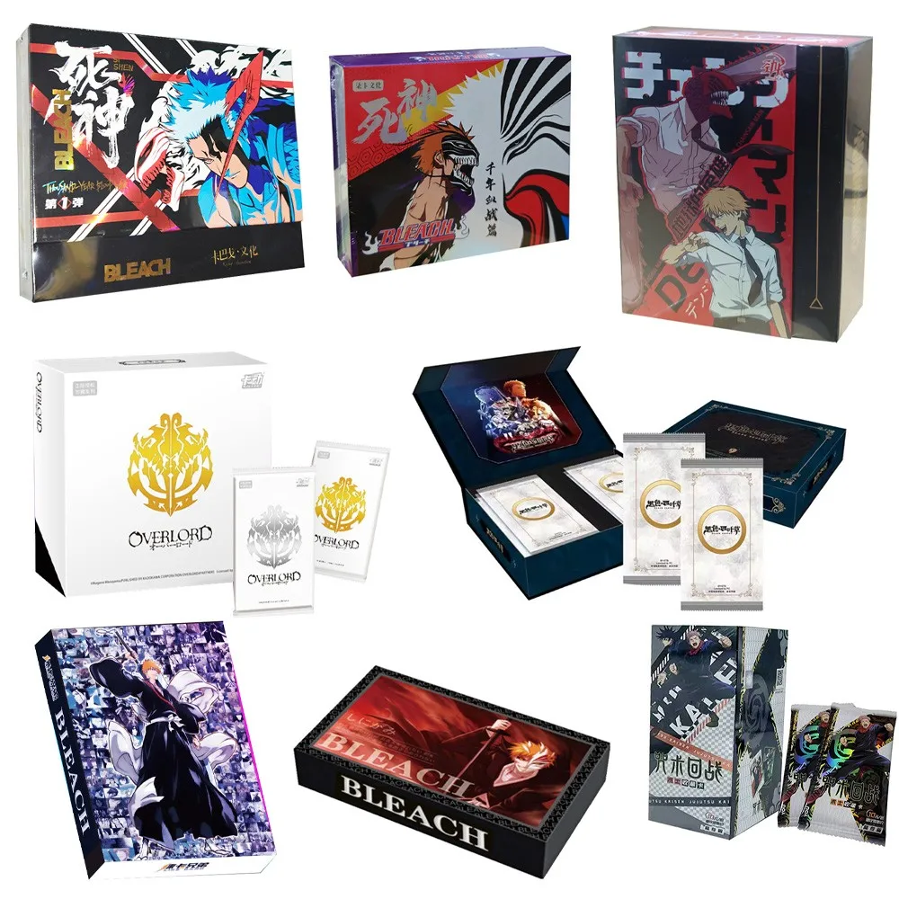 

New Bleach Cards Chainsaw Man Card Overlord Card Collection Anime Characters Anime Cartas Games Card Box Children Birthday Gift