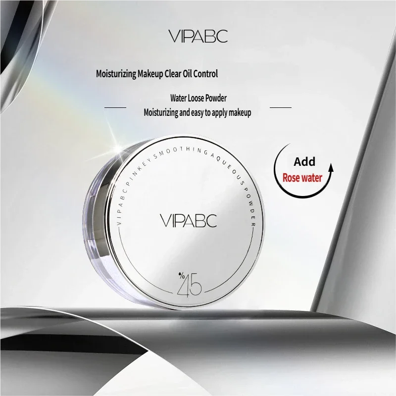 Polvo suelto con agua: fórmula refrescante a presión líquida, hidratante y humectante de poros, establece maquillaje con acabado mate similar a la piel