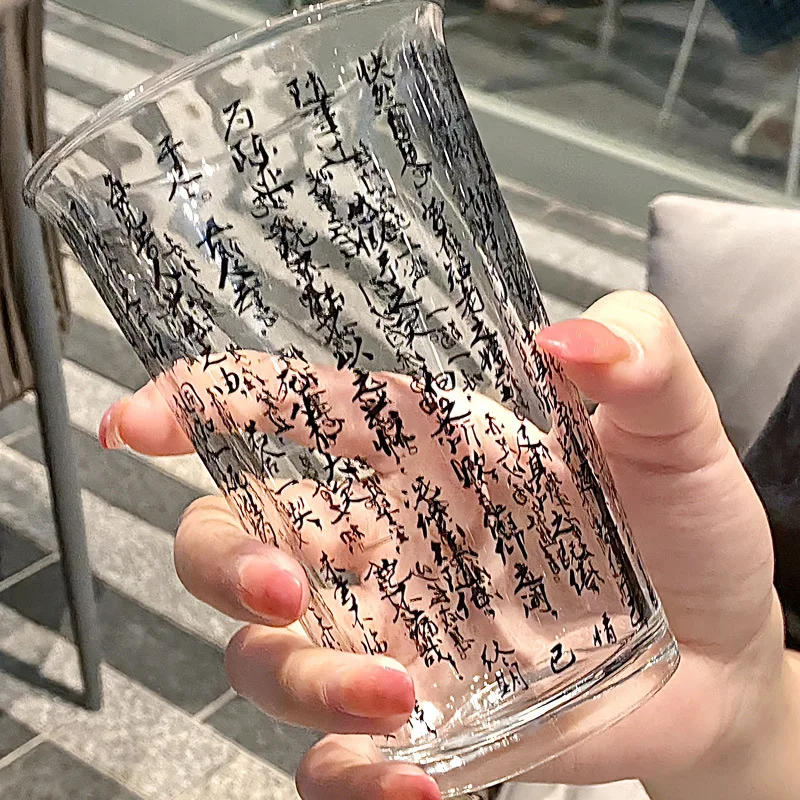 

Chinese Style Calligraphy Glasses Glasses Drinking Cups Coffee Cups Pen Holder Decoration Gifts Party Bar Party Drinking