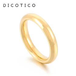 New 4mm Stainless Steel Ring for Women Multiple Color Shiny Wedding Bands Charm Women Men Rings Simple Jewelry Gifts Wholesale