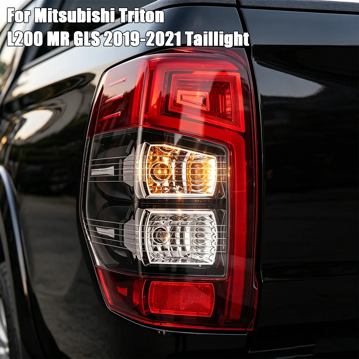 1 Peça para Mitsubishi Triton L200 MR GLS 2019-2021: Lanterna Traseira e Luz de Seta com Chicote e Lâmpada – Acessórios Automotivos