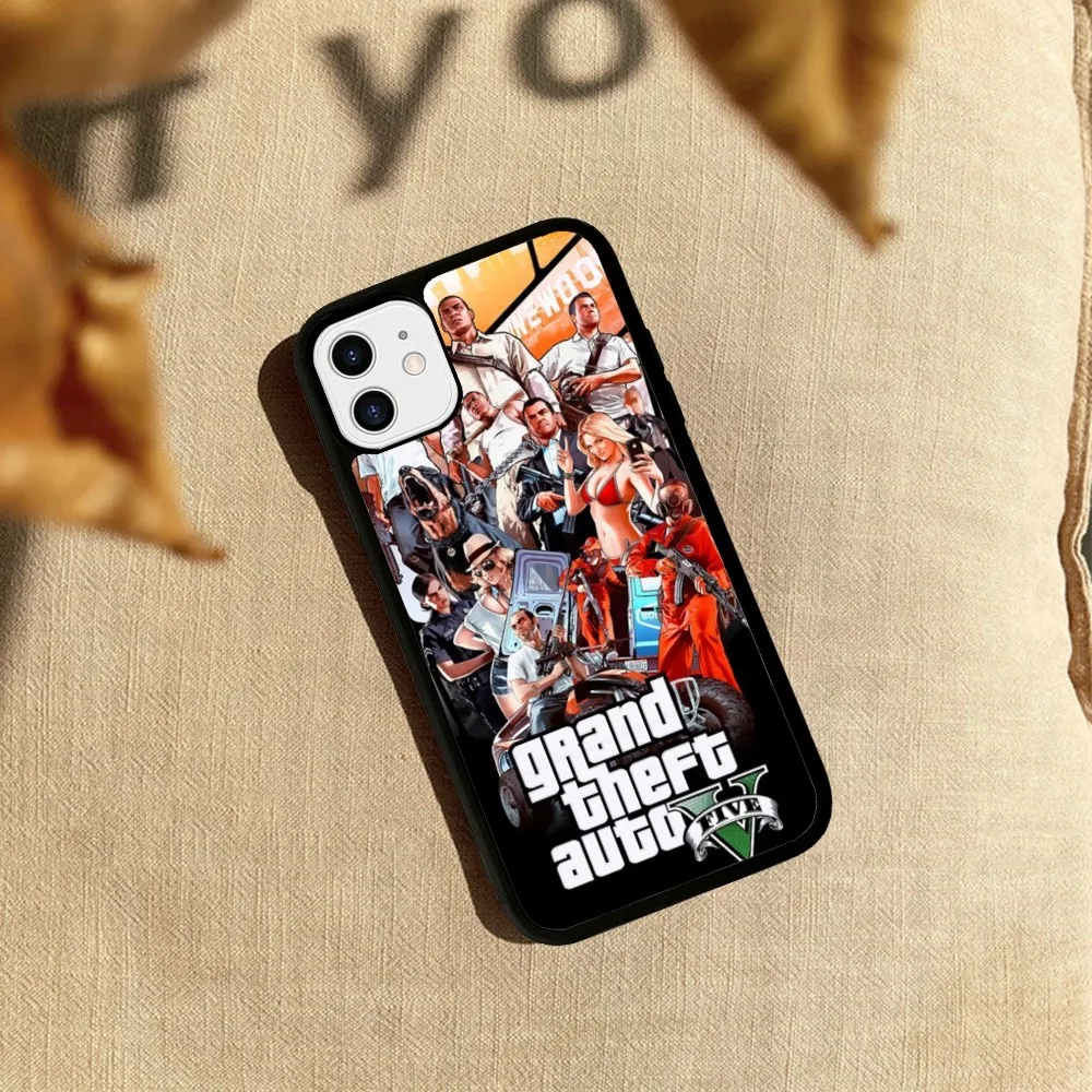 Video Game G-Grand T-Theft A-Auto Phone Case Silicone PC+TPU For For IPhone 11 12 13 14 15 16 Plus Pro Max Cover