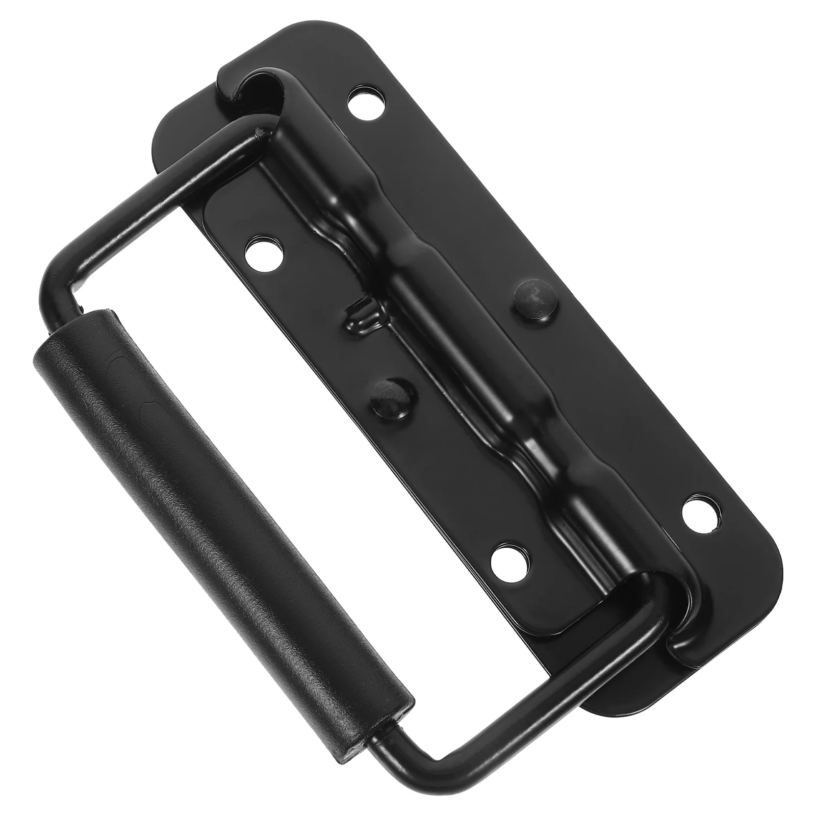 

Spring Handle Black Stainless Steel Box Handles Heavy Duty Toolbox Folding Metal Hardware Container Cabinet Pull
