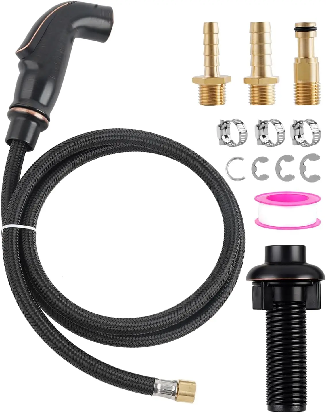 

Universal Kitchen Sink Sprayer Set for Moen/Delta, Oil Rubbed Bronze Faucet Replacement