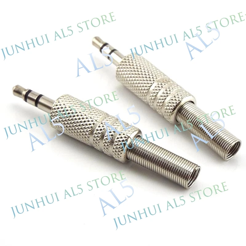 2/4/10PCS Metal 3.5mm 2 Ring 3 Poles Stereo Jack Plug Audio Connector Adapter Cable Solder Adapter Dual Channel Head B5
