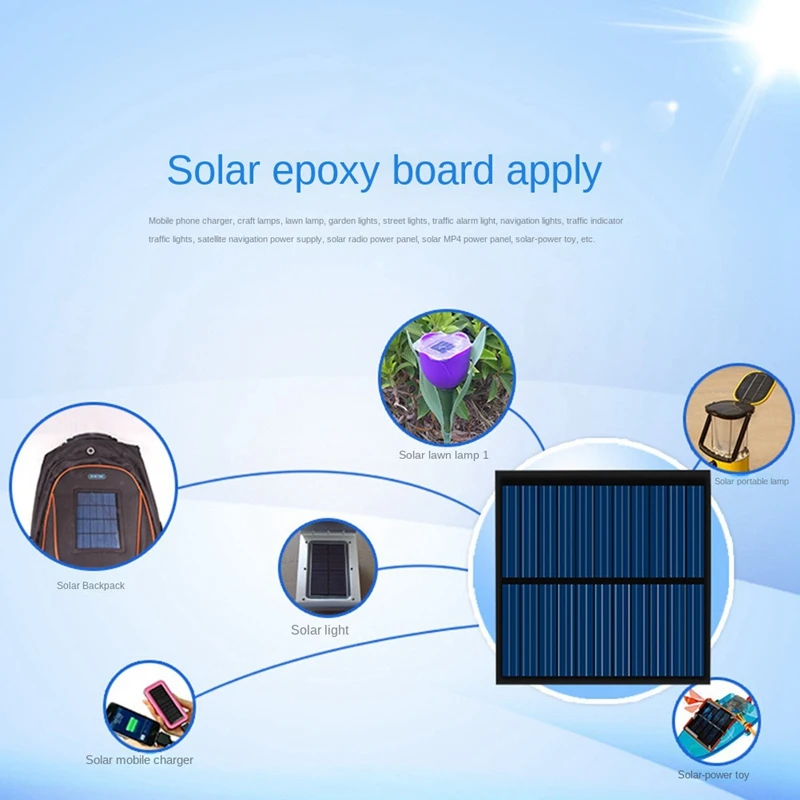 10PCS 2V 160MA 50 x50mm pannelli solari fai da te per caricabatterie per telefoni cellulari a batteria modulo in silicio monocristallino