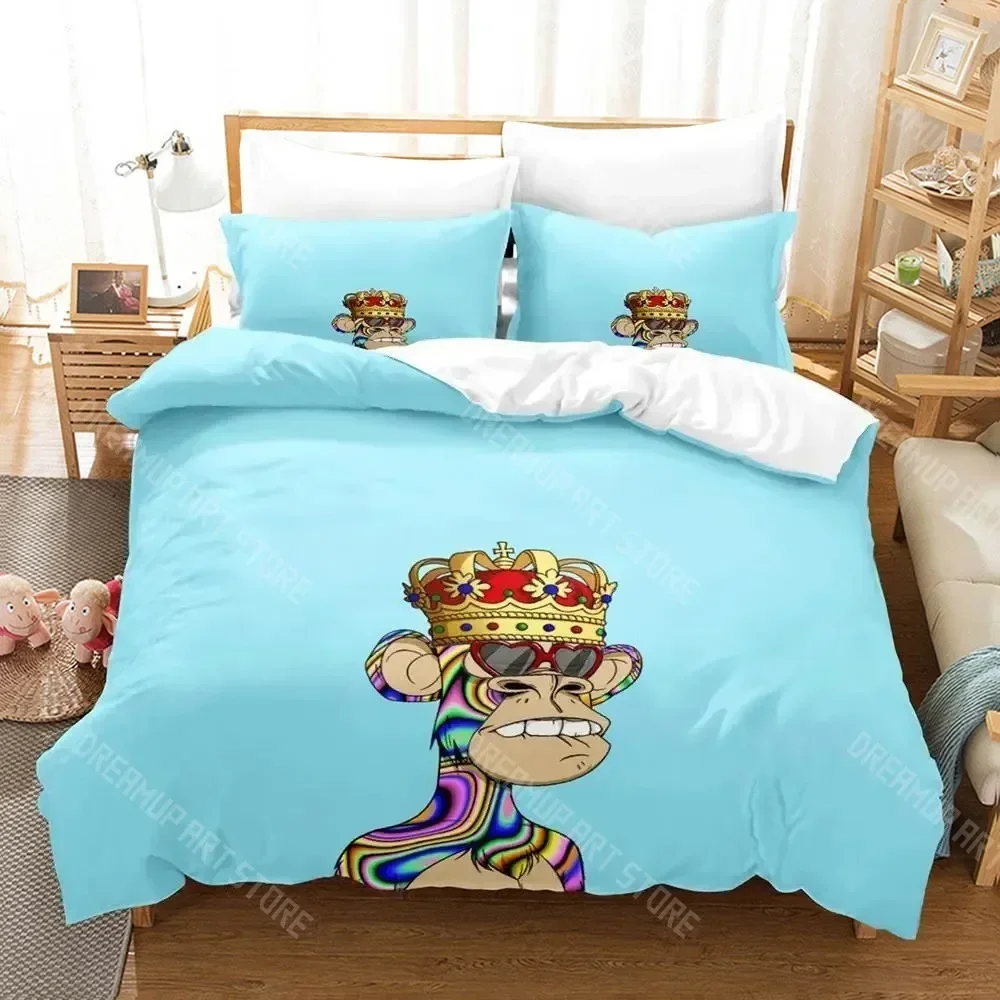 3D Print Bored Ape Yacht Club BYAC NFT Bedding Set Single Twin Full Queen King Size Bed Set Aldult Kid Bedroom Duvetcover Sets