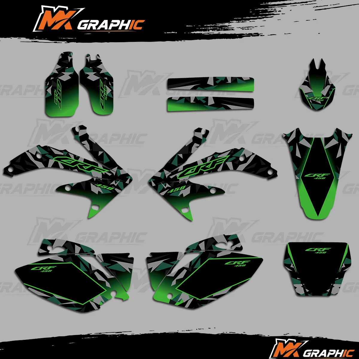 لهوندا CRF450 CRF450R 2005 2006 2007 2008 CRF 450 R موتوكروس الرسم خلفية ملصق لاصق لامع ورائع عدة #1