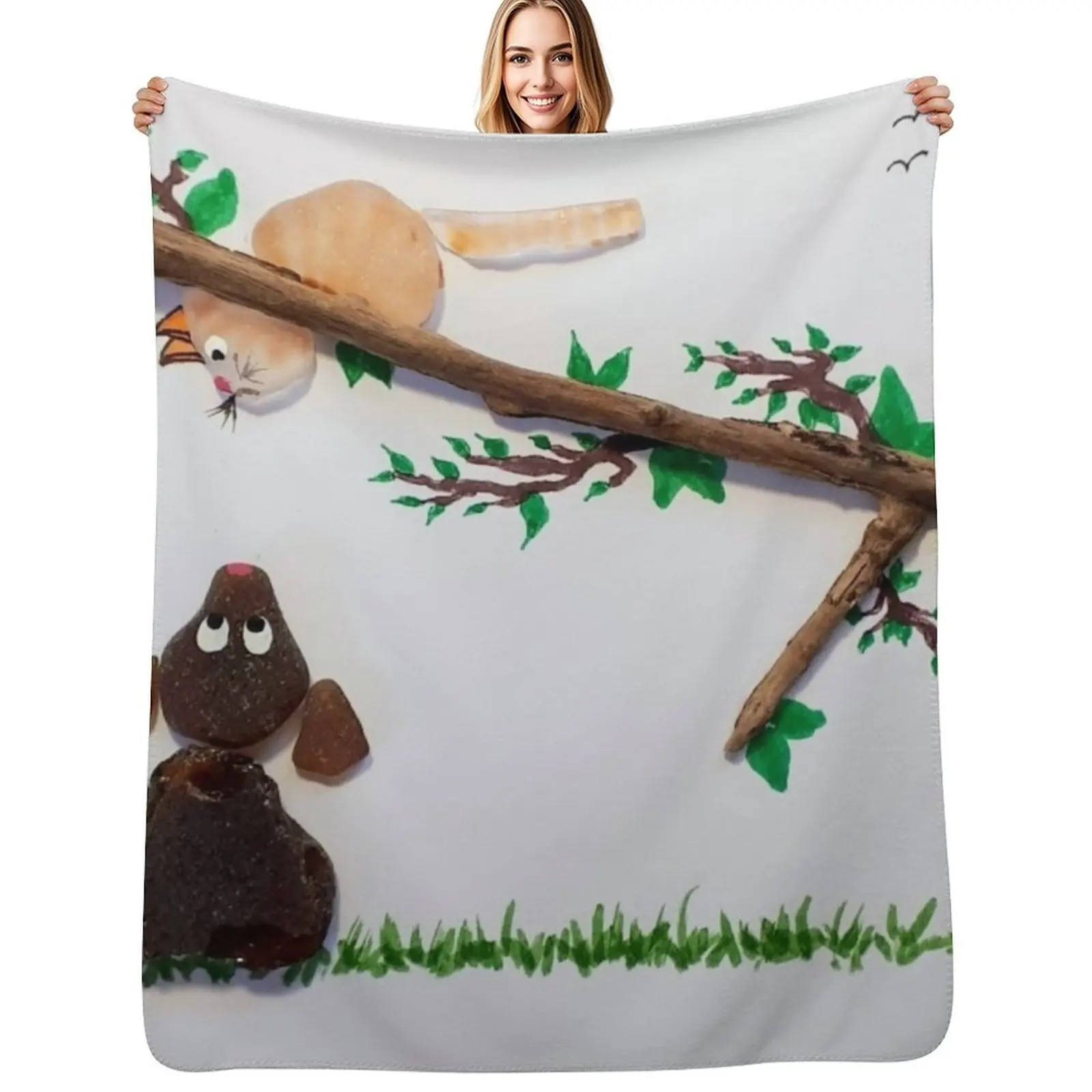 

Got you treed Throw Blanket Retros Plush warm for winter Comforter Blankets