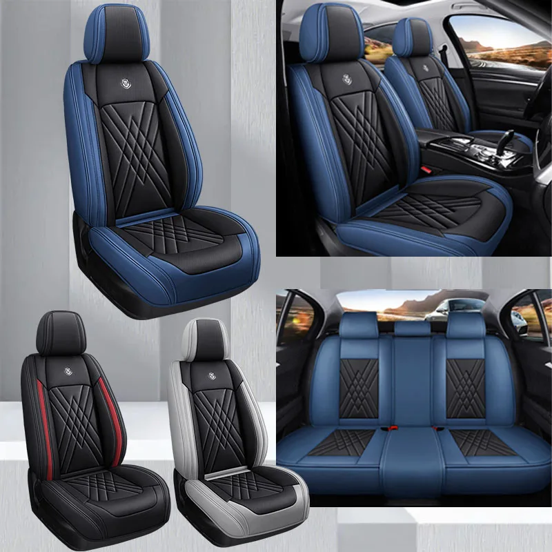 

PU Perforated Leather 5-Seat Full Set Car Seat Covers – Simple & Stylish Universal Fit, Comfortable & Durable for All Seasons