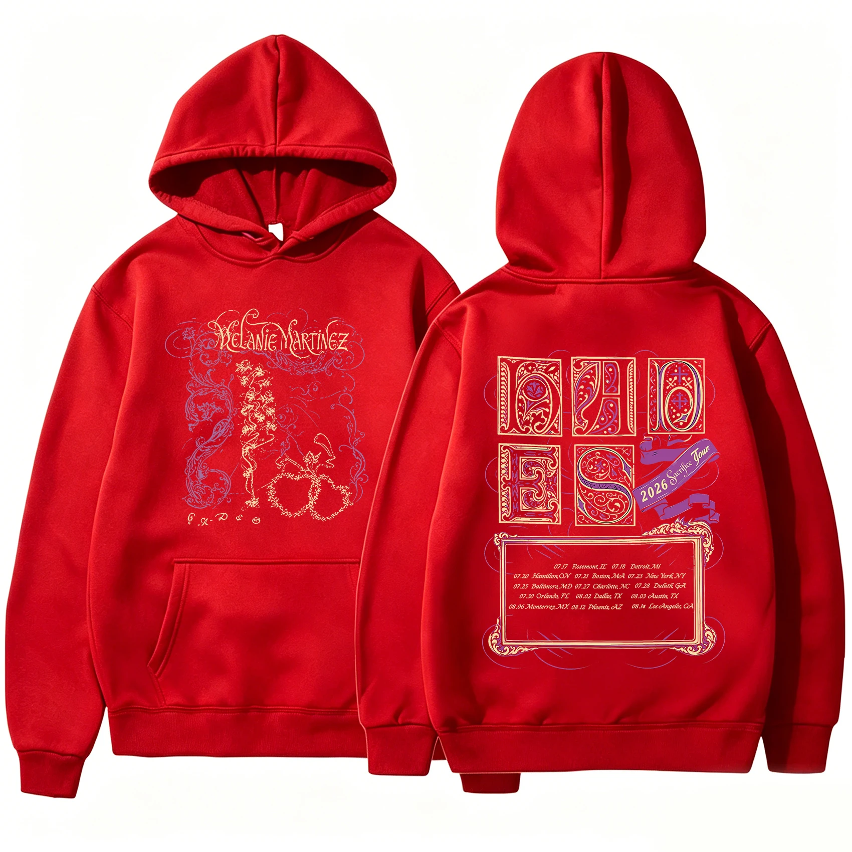 2026 Melanie Martinez Hades The Sacrifice Tour Hoodie Lässiger Loser Langarm Y2K Streetwear Hoodie Pullover Top – Detail 4