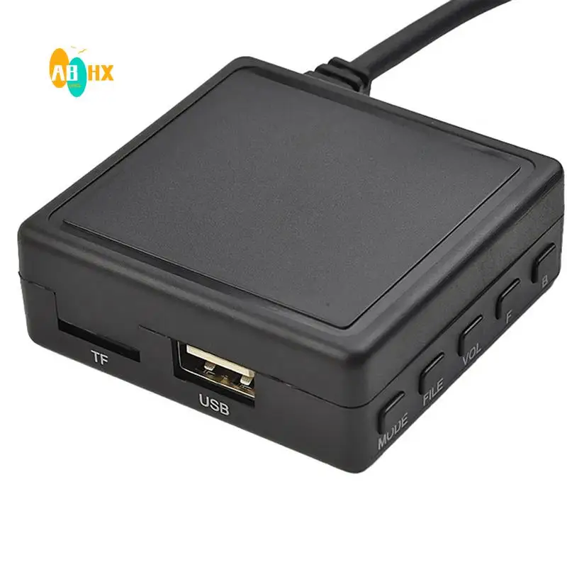 ABHX-Car Bluetooth 5.0 AUX USB Music Adapter Wireless Audio Cable Microphone Adapter For Pioneer Radio P99 P01 IP-BUS