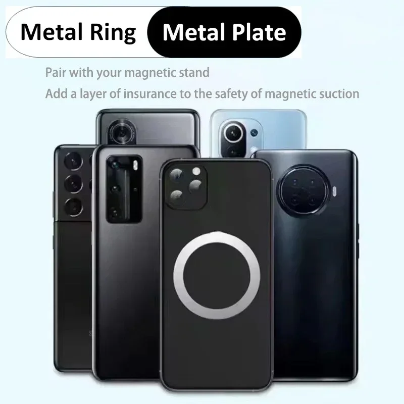 

Magsafe Metal Plate for Mobile Phone Magnetic Holder Car Magnetic Phone Stand Universal Iron Sheet Disk Sticker Accessories