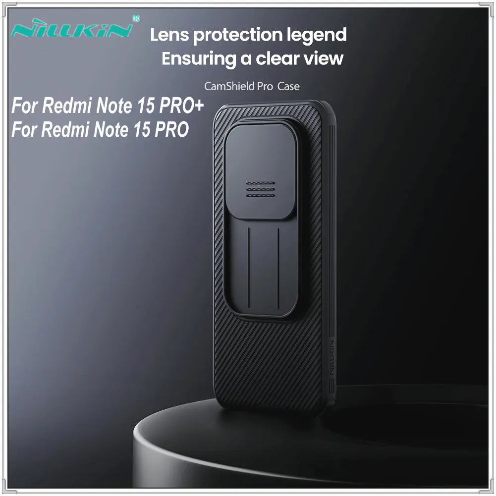 Чехол для Redmi Note 15 Pro +, оригинальный чехол NILLKIN CamShield, защитный объектив камеры, конфиденциальная крышка для Xiaomi Redmi Note 15 Pro Shell