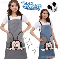 Disney Mickey Mouse śliniaki robocze dla dorosłych fartuch kuchenny szef kuchni praca grill restauracja/Bar Cafe uroda fryzjer sklep zoologiczny Studio jednolite