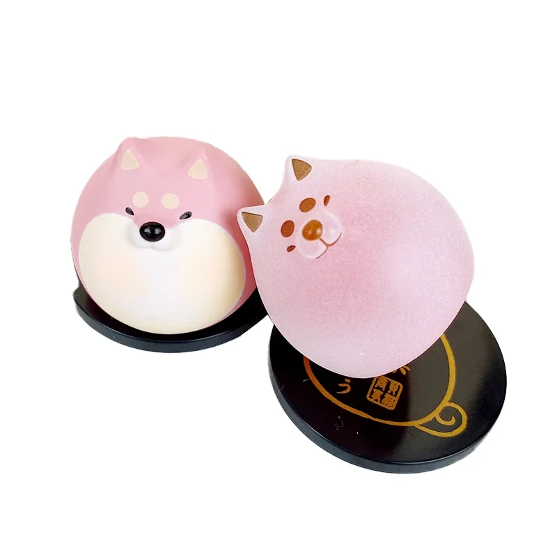 STASTO japonia Gashapon kapsuła zabawka figurka śliczna Shiba Inu Dim Sum pies figurka miniaturowy Model lalka Decor prezent