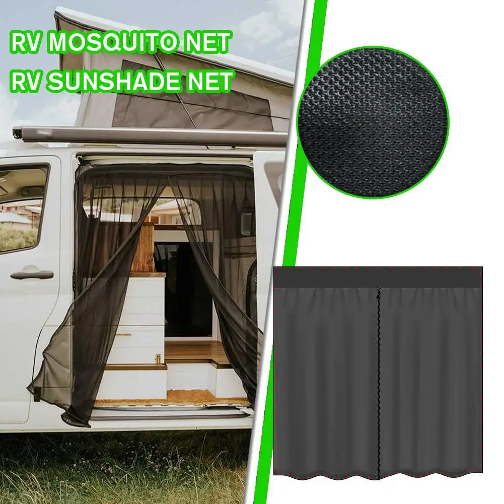 

Universal Magnetic Sliding Door Tailgate Net Insect Mosquito Fly Screen Net Camper Flyscreen Van Mosquito Curtains