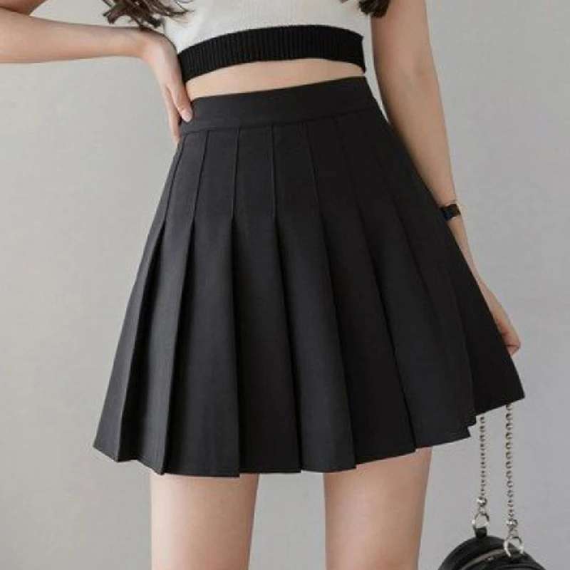 2022 Spring Summer Shorts Skirt Women High Waist Sexy Mini Skirts for Girls School Short Pleated Kawaii Japanese Pink Skirt