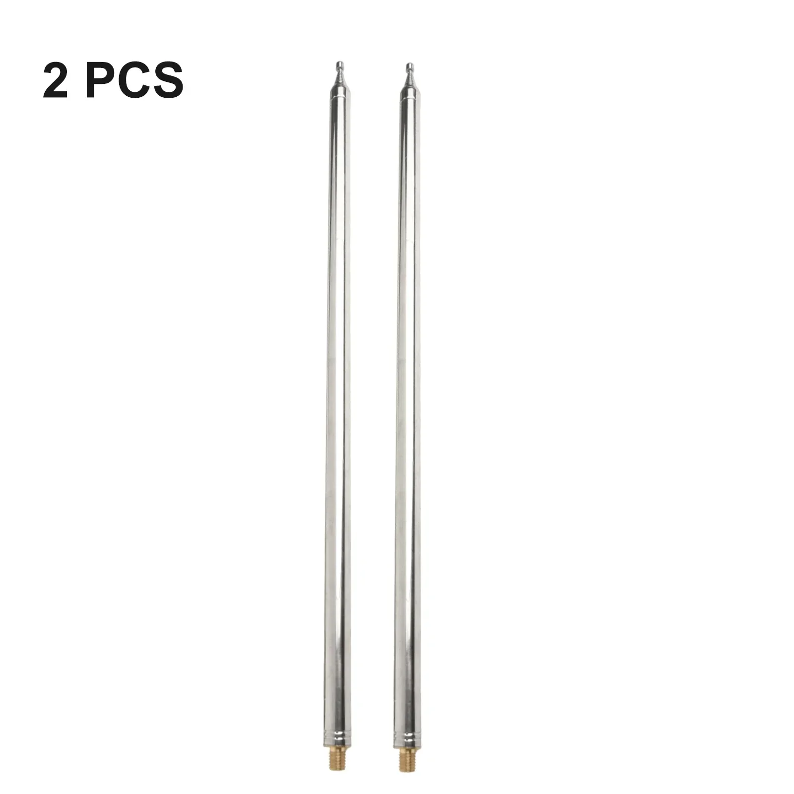 2Pcs 5.6M/18.4FT GP Whip Antenna Stainless Steel Telescopic Antenna For HF Radio Positive V Antenna GP Antenna