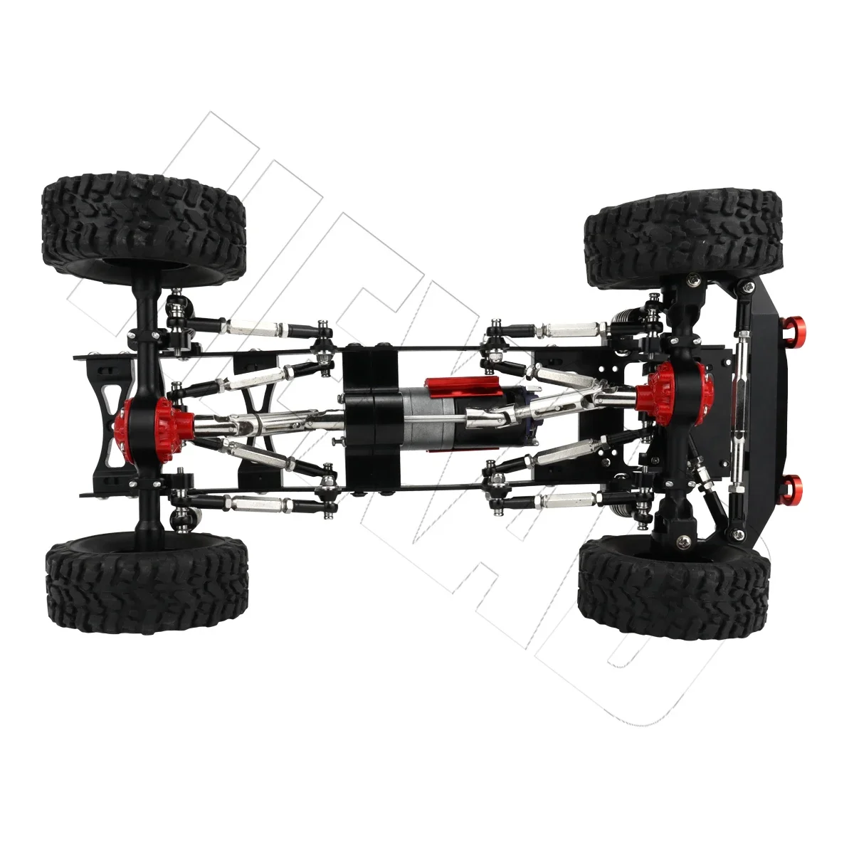 Metal Assembled Frame Chassis Axle Gearbox Pull Rod Set Parts Accessories Whole Upgrade for WPL C14 C24 1/16 4WD RC Car