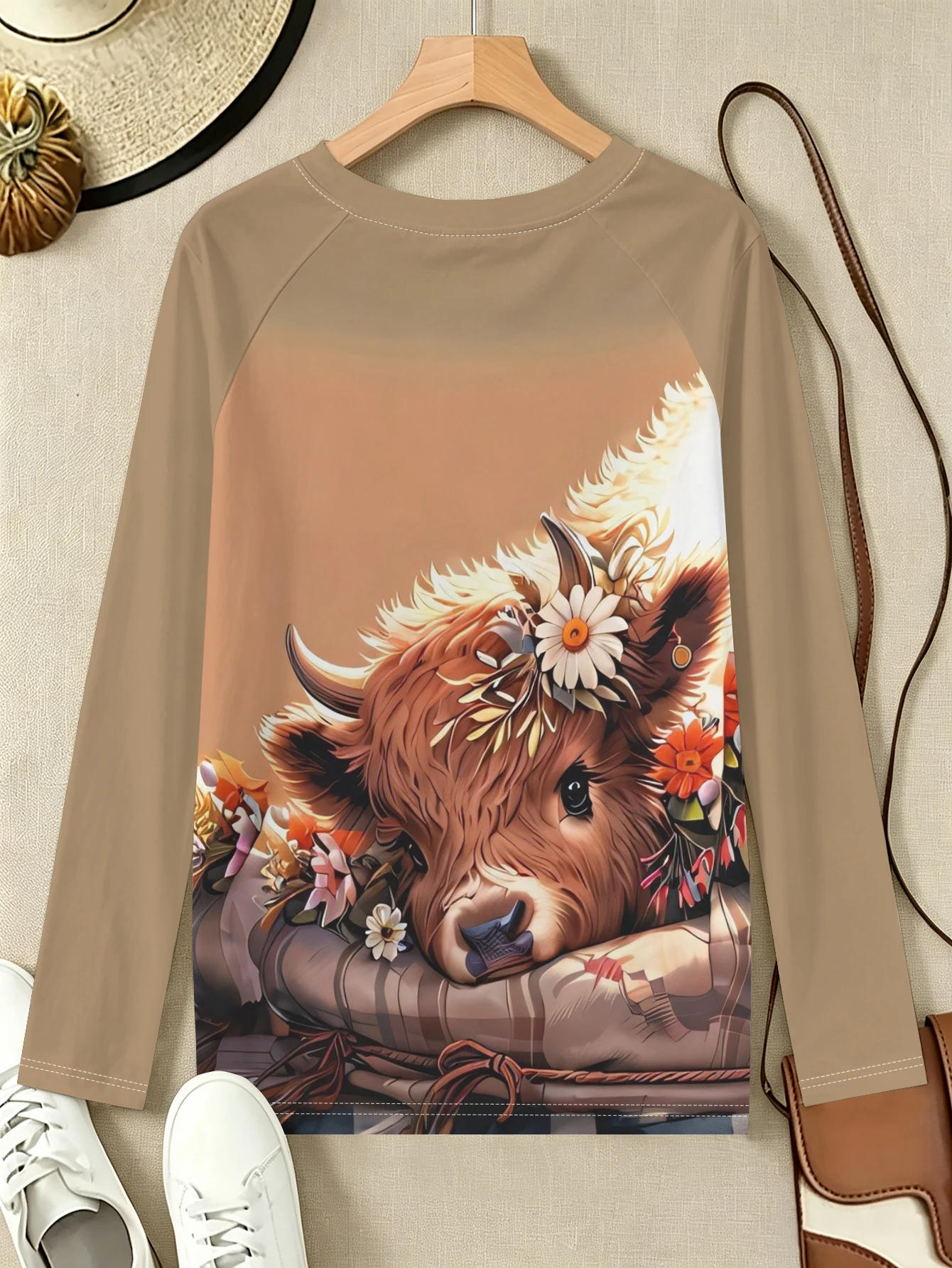Kadın Tişörtü Highland İnek Çi - Winter Clothes incelemesi ve fiyatı