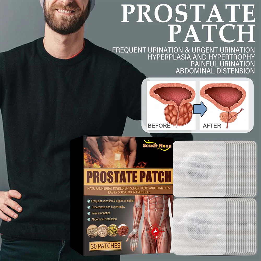 Prostate Massage Patch Herbal Treats Safflower Improves Problems Relieves Discomfort Mild Promote Blood Circulation