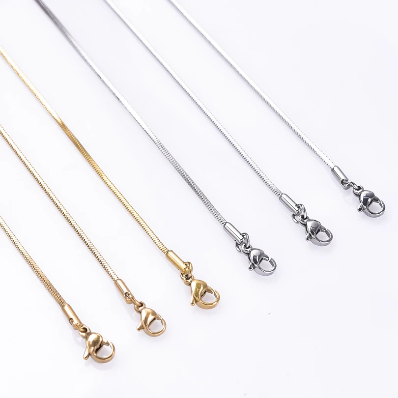 Wholesale 45/50/60/70cm Snake Chain Necklace Stainless Steel Necklaces For Women Men Accessories Vintage Jewelry Collares Hombre