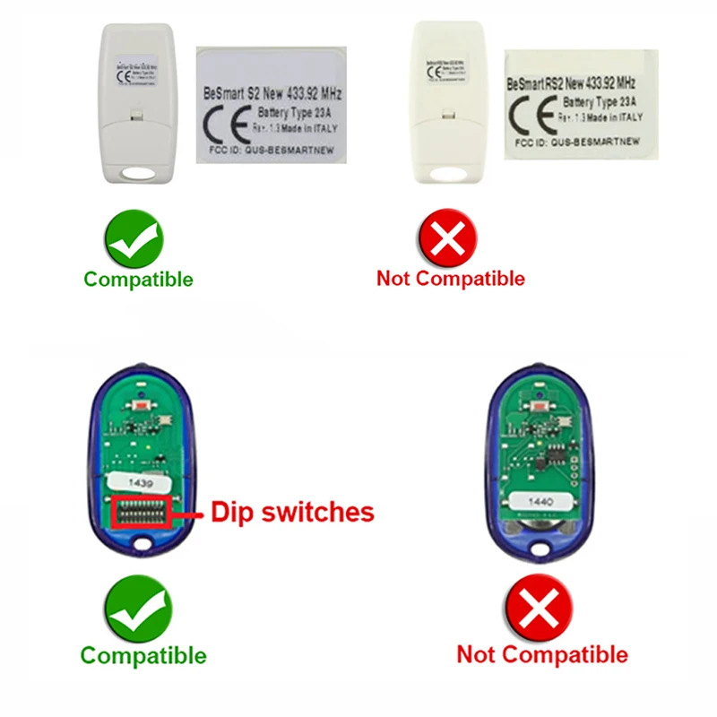 Pour SEAV BE HAPPY S2 S1 S3 SMART S2/S4 télécommande ouvre-porte de Garage 4 boutons duplicateur 433.92MHz Code fixe SEAV BESMART