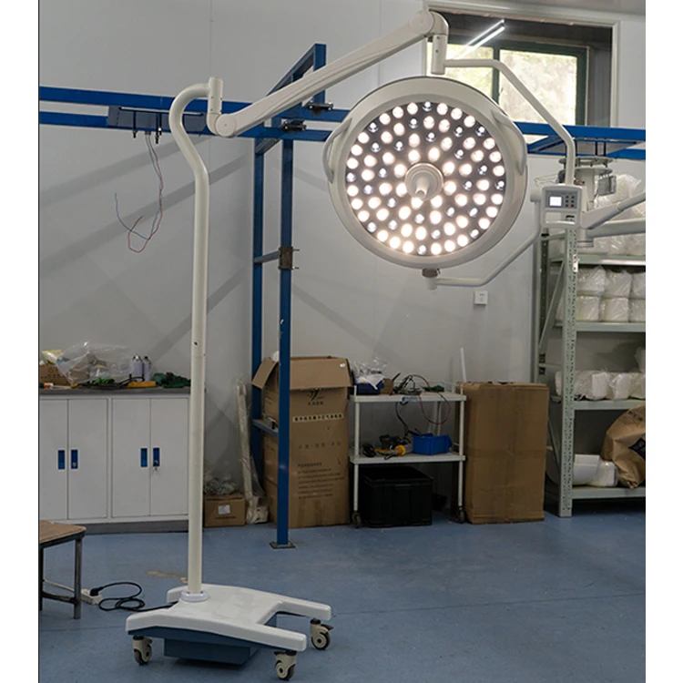 LED Surgical Lamp, 500mm Head Shadowless Operating Theatre Lamp, Mobile Floor Stand Surgical Examination Light, Heavy Duty