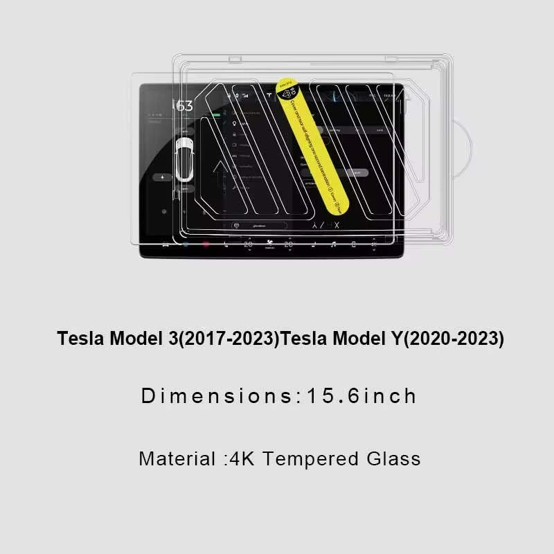 For 6-Seater Tesla Model YL/Y Juniper/3 Highland HD or Matt Tempered Glass Film Rear Row Center Control Touch Screen Protector