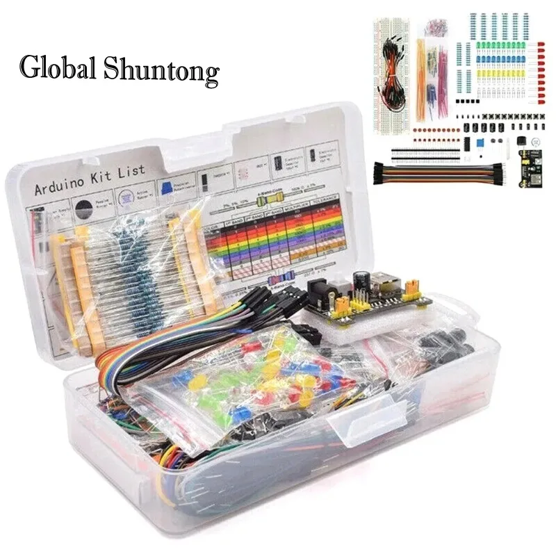 DIY Project Starter Kit For Arduino UNO R3 Kit Electronic DIY Kit Electronic Component Set With Box 830 Tie-points Breadboard