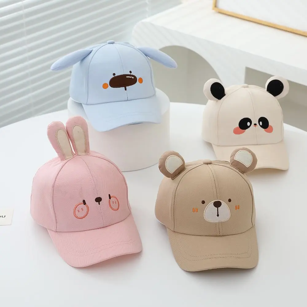 

Breathable Peaked Cap Thin Cotton Children Baseball Caps All-Match Cartoon Baby Sunscreen Hat For Kids 2-8 Years