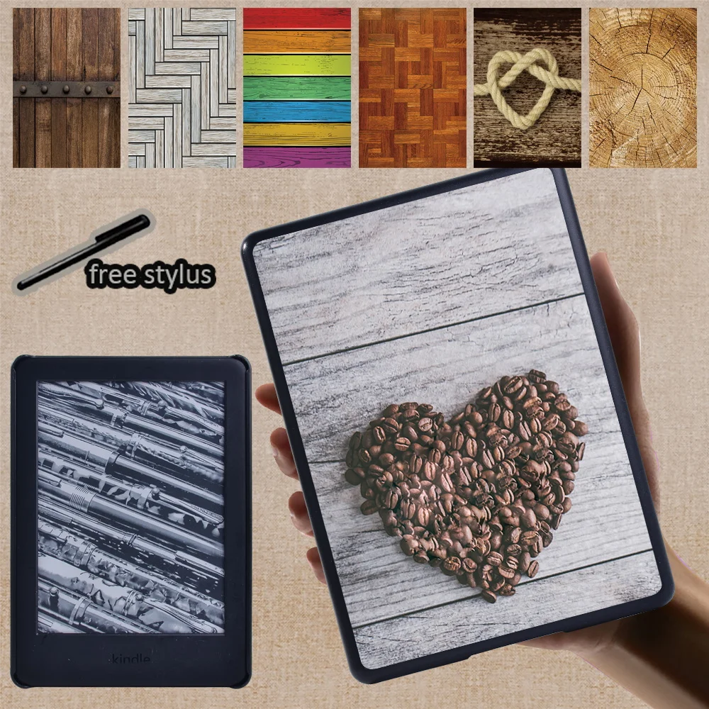 

Tablet Case Hard Back Shell for Paperwhite 4 /Kindle 10th /Kindle 8th Gen /Paperwhite1 2 3 Anti-drop Wood Print Protective Cover