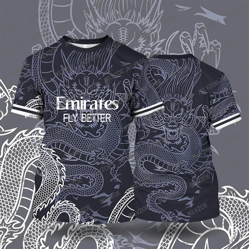 New Arrival Special Edition Dragon Print Football Jersey OversizeSport Short Sleeve Training Uniform Soccer Jersey For Kid/Adult