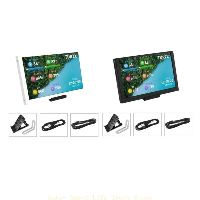 02da 5inch الشاشة الثانوية IPS USB C LCD PC Computer CPU Display 800x480 Type C