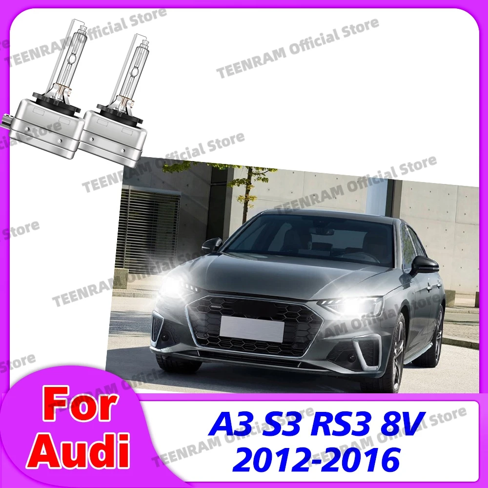 2x HID Xenon Headlights D3 D3S 35W 6000K 8000K 10000K For Audi A3 S3 RS3 8V 2012 2013 2014 2015 2016 Plug-N-Play 12V Accessories