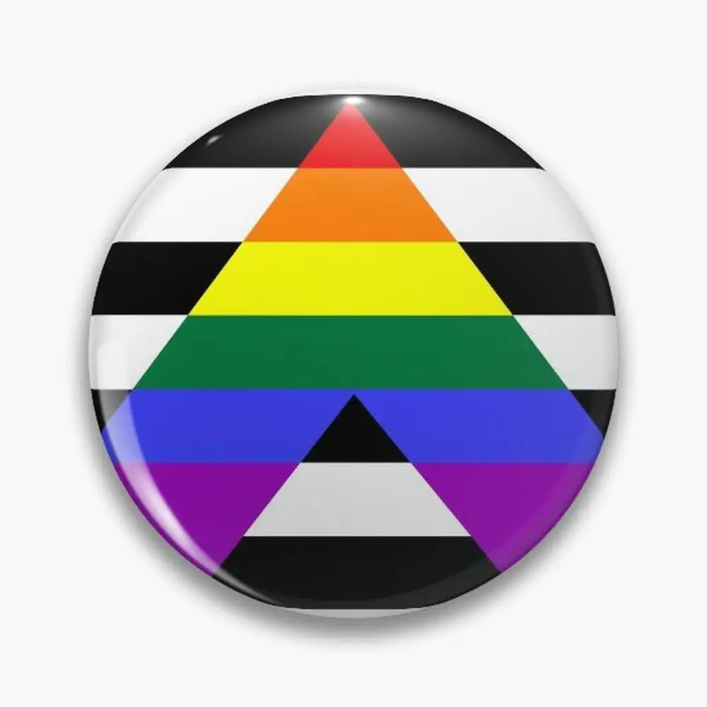 Straight Ally Pride Flag Pin Buttons Brooches  Jewelry Accessory Customize Brooch Fashion Lapel Badges