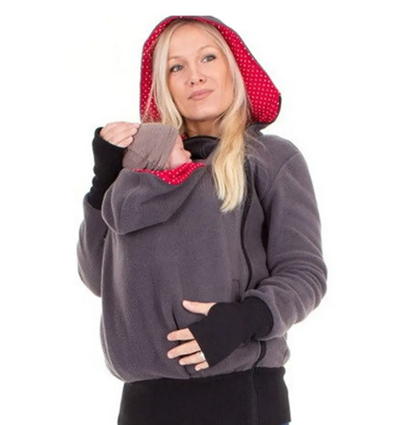 S-3XL Baby Carrier Jacket Kangaroo Hoodie Winter Maternity Hoody Outerwear Coat For Pregnant Women Carry Baby Pregnancy Clothing