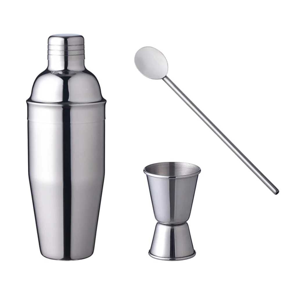 

3pcs Stainless Steel Cocktail Shaker Mixer Drink Bartender Martini Tools Bar Set Kit (1pc 750ml Cocktail Shaker + 1pc 15/30ml Me