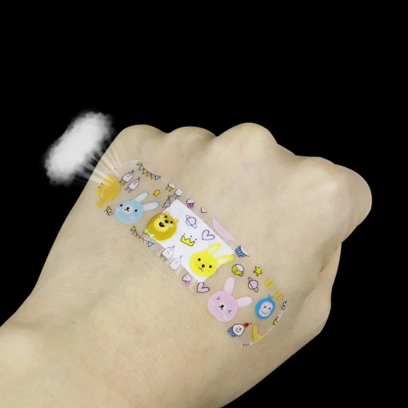 120pcs/lot Water Resistant Band Aid Plaster First-aid Kit Bandage Kawaii Cartoon Self-adhesive Wound Patches Strips for Children