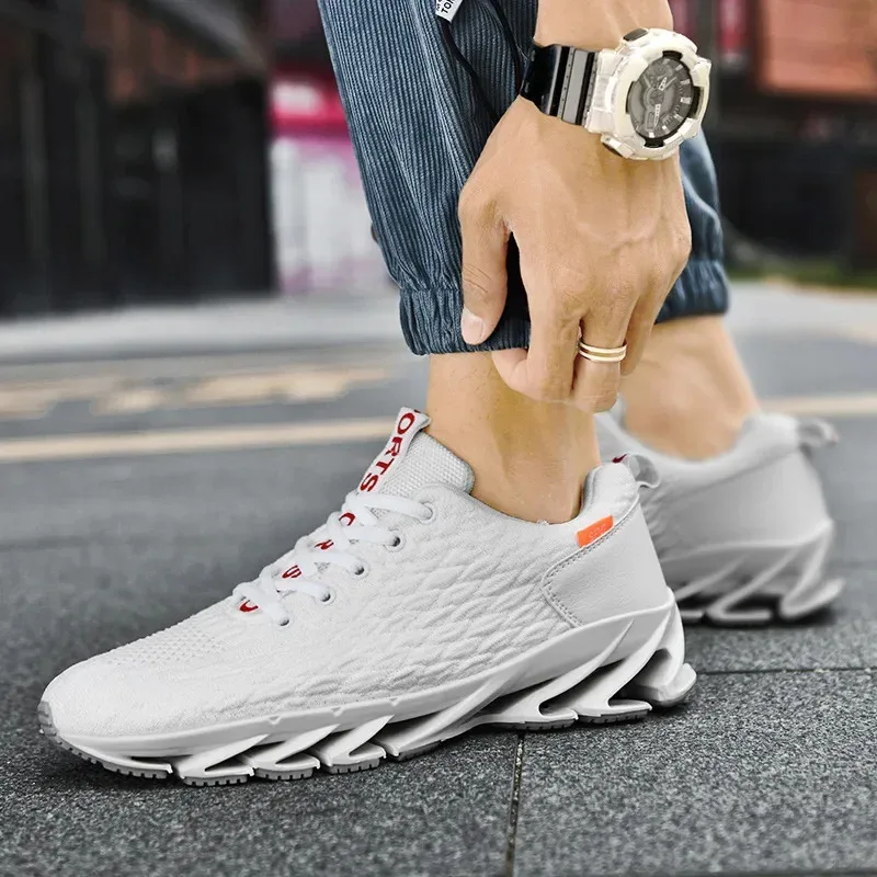 

Autumn Couple Running Shoes Breathable Men'S Mesh Upper Fabric Fly Knitted Fish Scale Design Comfortable Casual Sneakers