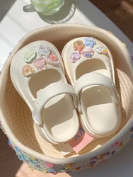 Women Sandals Summer Garden Sandals Shoes Cute Cartoon Children's Mary Jane Hole Shoes Thick Soles Parent-child Outer Wear