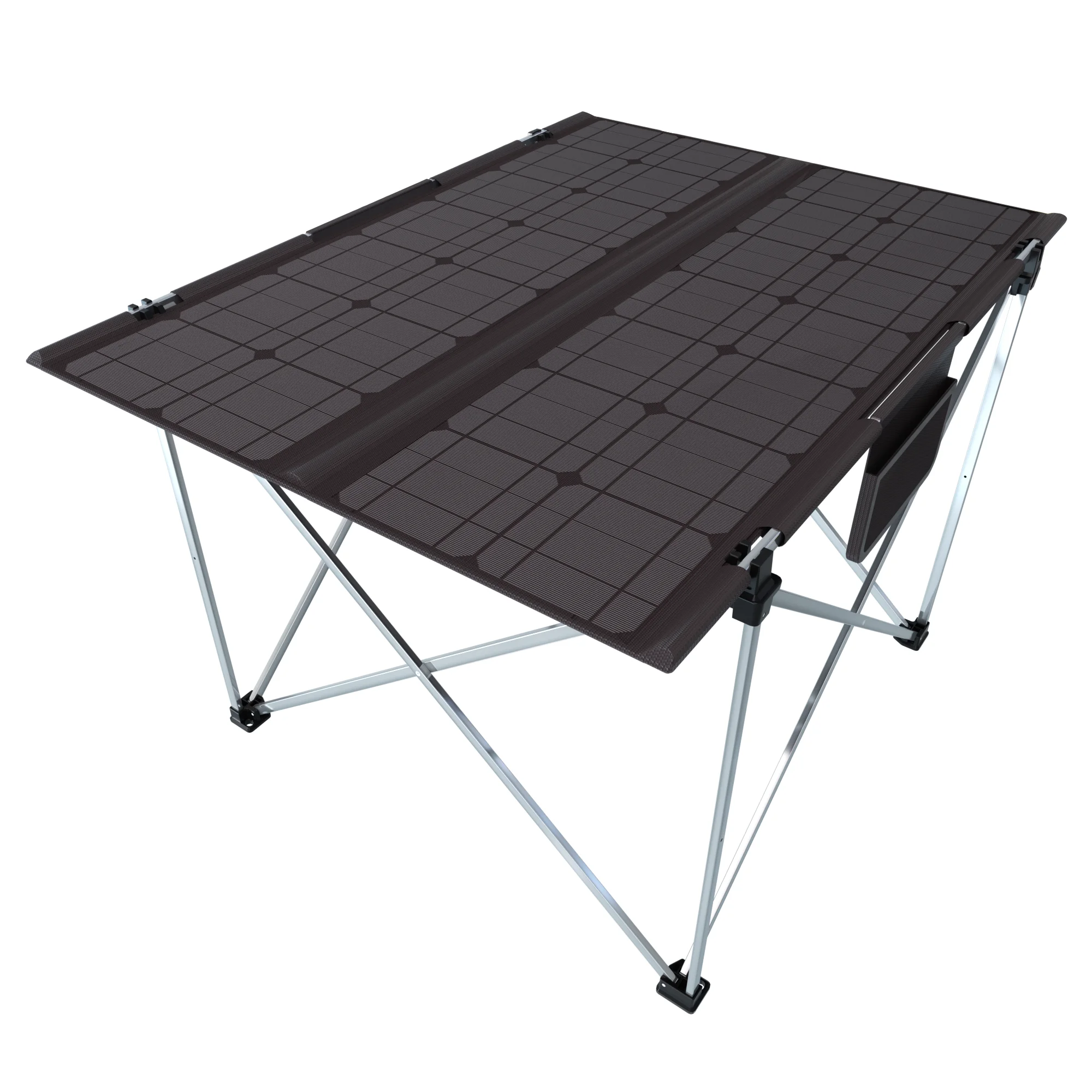 

Luxury Outdoor Power Supply Solar Powerd Charging Small Solar Camping Table Foldable With Solar Charger Usb