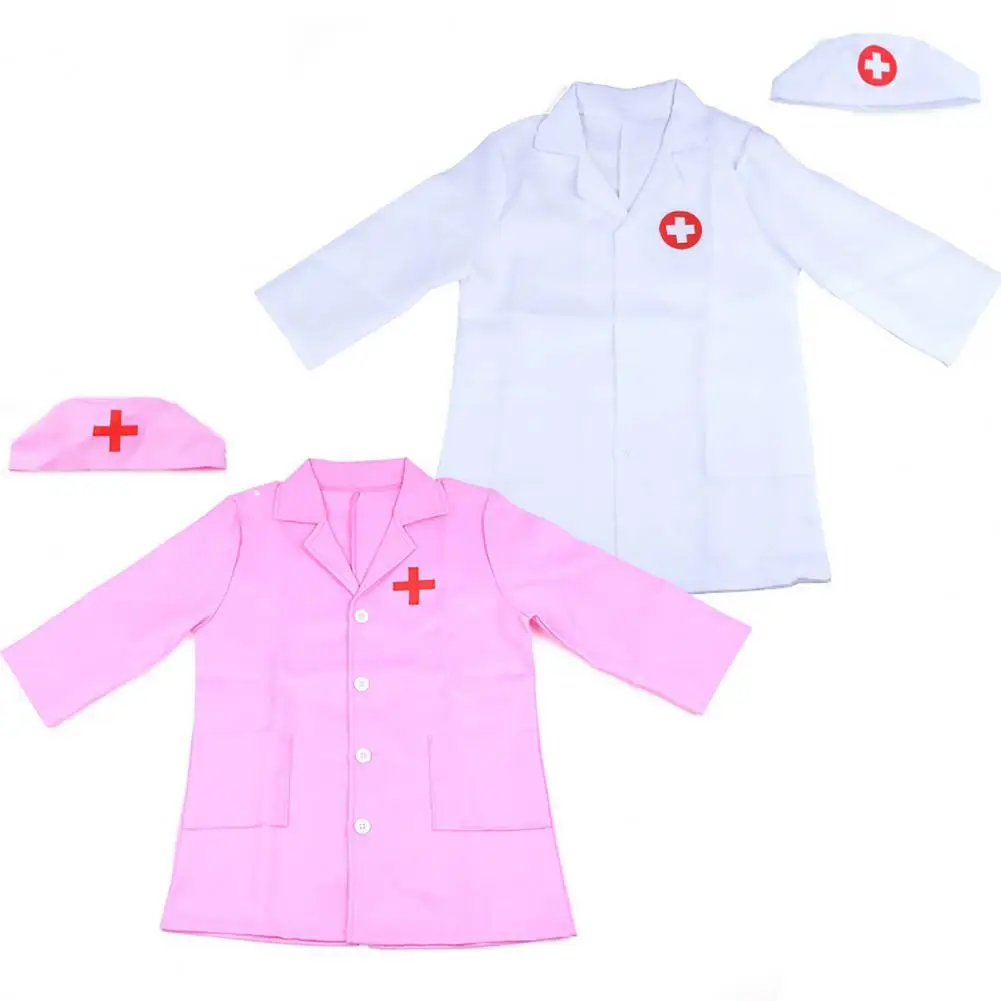 Terno de médico e enfermeira para crianças, Uniformes de enfermeira para dramatização, Terno médico para meninos e meninas, Vestido de isolamento para festa